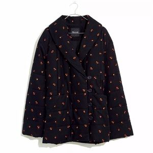 Madewell Dumont quilted corduroy jacket in Amie floral. Size Medium